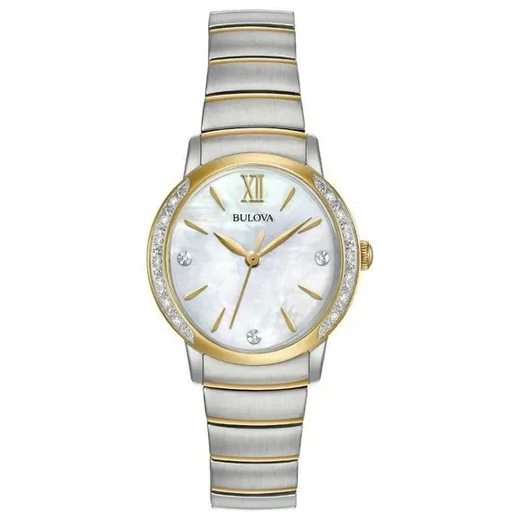 Sale! Bulova Diamond Accent Watch 28mm! Bulova Diamond Accent Analog Wristwatches for sale | eBay main image 2